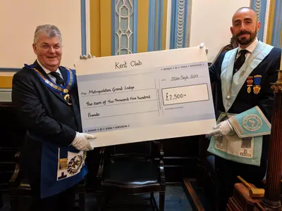 Kent Club makes donation towards the London Fire Brigade Appeal